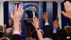 El general John Kelly, jefe de gabinete de la Casa Blanca habló sobre los ataque sónicos en Cuba, durante una rueda de prensa el 12 de octubre de 2017,