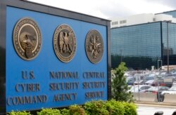 FILE - The sign outside the National Security Agency (NSA) campus in Fort Meade, Md., June 6, 2013. All fingers are pointing to Russia as author of the worst-ever hack of U.S. government agencies.