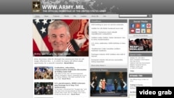 ‘시리아 전자부대’ 공격으로 8일 일시 차단된 미국 육군 인터넷 웹사이트 ‘Army.mil’. (자료사진)