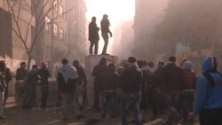 درگیری تظاهرکنندگان با پلیس در قاهره