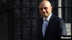  Britain's Home Secretary Sajid Javid arrives in Downing Street in London, May 1, 2018. 