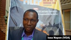 Guezouma Sanogo, président de l'Association des Journalistes du Burkina (VOA/ Issa Napon)