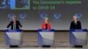Predsednica Evropske komisije Ursula fon der Lajen (u sredini) na konferenciji za novinare u Briselu (Foto: AP/John Thys, Pool)