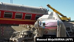 Kecelakaan kereta api di Kota Yazd Iran pada 10 November 2012 sebagai ilustrasi. (Foto: Masoud Mirjalili/IRNA/AFP)