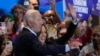 FILE - Democratic presidential nominee Vice President Kamala Harris, right, campaigns with President Joe Biden at the IBEW Local Union #5 union hall in Pittsburgh, Pennsylvania, Sept. 2, 2024. 