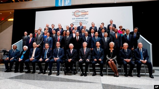 Foto durante el G20. Reuniones de Primavera del Grupo del Banco Mundial 2017 en Washington, el viernes 21 de abril de 2017.