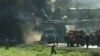 Пожар на железной дороге в Ростовской области