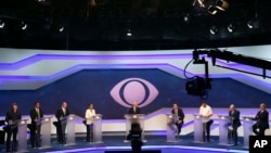 Los candidatos a la presidencia de Brasil debatieron por primera vez el jueves, 9 de agosto de 2018, en Sao Paulo.