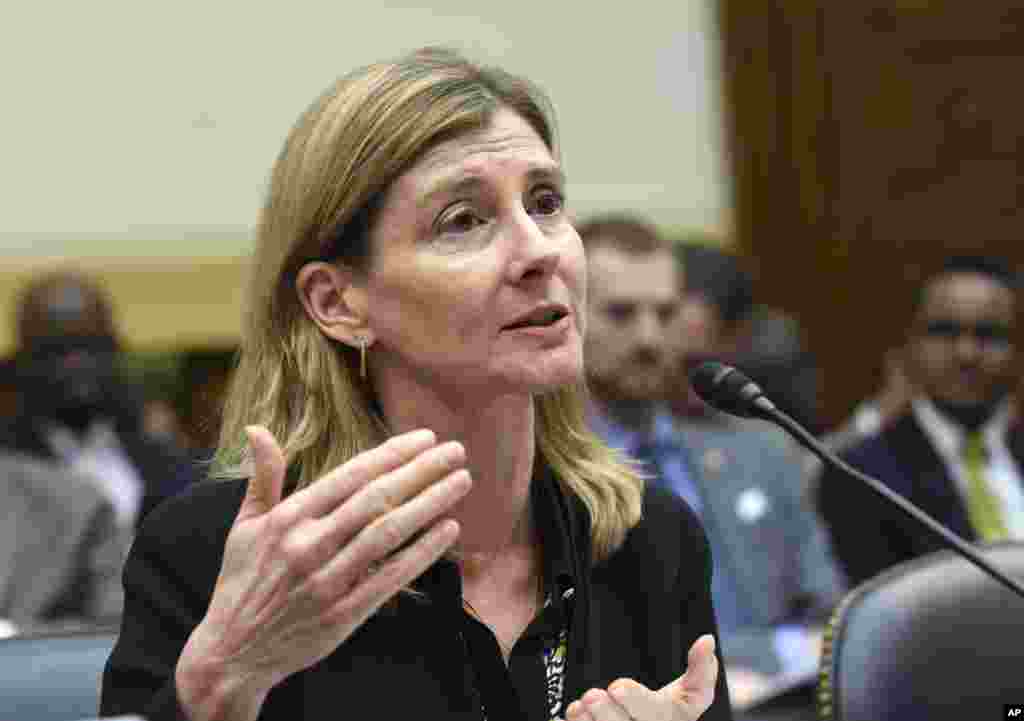 Nancy Lindborg, Assistant Administrator at the Bureau for Democracy, Conflict and Humanitarian Assistance at U.S. Agency for International Development testifies before the subcommittee on Capitol Hill, Sept. 17, 2014