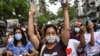အကြမ်းဖက် ဖြိုခွဲမှုတွေကြားက ရန်ကုန် ဆန္ဒပြပွဲများ