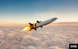 Rudal Hypersonic Air-breathing Weapons Concept (HAWC) terlihat dalam konsepsi seorang seniman. (Foto: Reuters)