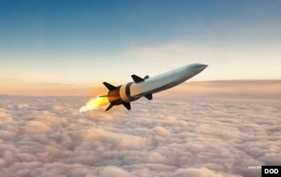 Rudal Hypersonic Air-breathing Weapons Concept (HAWC) terlihat dalam konsepsi seorang seniman. (Foto: Reuters)