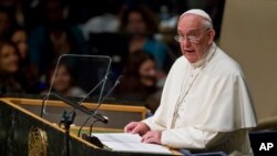 Paus Fransiskus berpidato di Majelis Umum PBB (25/9)