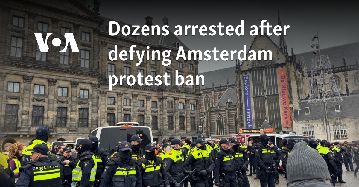 Amsterdam police detain pro-Palestinian protesters at banned demonstration 