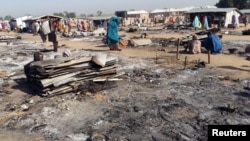 Le camp de déplacés de Daori après une attaque de Boko Haram au Nigéria, le 1er novembre 2018.