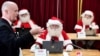 Students take part in a training session at the Ministry of Fun Santa School, as it develops an online app for children to speak with Santa during the Christmas season, as the continuation of the coronavirus disease (COVID-19) pandemic means most in-perso
