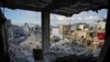 The destruction caused by the Israeli air and ground offensive is seen from a destroyed building in Jabaliya, Gaza Strip, Feb. 5, 2025.