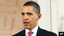 US President Barack Obama speaks during a joint press conference with Indian Prime Minister Manmohan Singh (not pictured) in the East Room of the White House in Washington, DC, on 24 Nov 2009