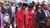 First Lady Grace Mugabe and Vice President Joice Mujuru graduated with PhDs at the University of Zimbabwe on Friday. (Courtesy photo)