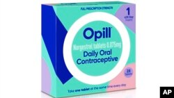 Merkezi İrlanda'da bulunan ilaç firması Perrego tarafından üretilen ve sadece projestin hormonu içeren doğum kontrol hapı Opill