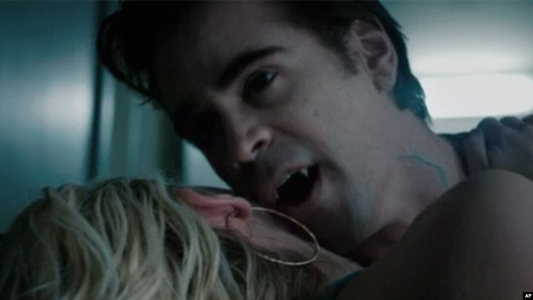 Colin Farrell is an evil vampire named Jerry in a remake of the 1980s horror classic, "Fright Night."