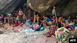 စစ္ေရွာင္ကရင္ ဒုကၡသည္မ်ား (Photo by Handout / Free Burma Rangers / AFP) 