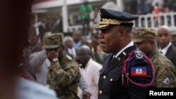 Michel-Ange Gedeon Direktè Jeneral Polis Nasyonal Ayiti a PNH pandan inogirasyon Prezidan Jovenel Moïse sou pouvwa nan Pòtoprens, Ayiti, 7 fevriye 2017. Foto: REUTERS/Andres Martinez Casares.