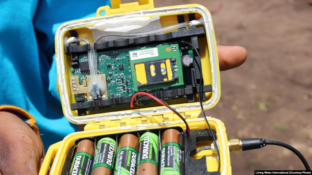 Water Sensor used to expedite water pump maintenance. Living Water International is the first organization to use the technology at a scale this large.