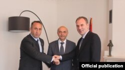 Ramuš Haradinaj, Isa Mustafa i Fatmir Ljimaj
