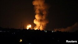 Serangan udara Israel terhadap Jalur Gaza selatan 20 Juli 2018 lalu (foto: dok).