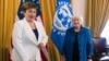 La secretaria del Tesoro, Janet Yellen, y la directora del FMI, Kristalina Georgieva, hablan durante su reunión en el Departamento del Tesoro en Washington, el jueves 1 de julio de 2021.