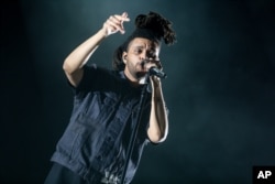 The Weeknd performs at the 2015 Coachella Music and Arts Festival on April 18, 2015, in Indio, Calif.