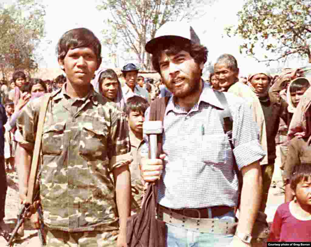 Greg Barron in Mak Mun refugee camp in Thailand, in November, 1979.