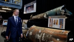 Brian Hook, au milieu de ses "preuves de la prolifération de missiles iraniens", Joint Base Anacostia-Bolling, Washington, le 29 novembre 2018.