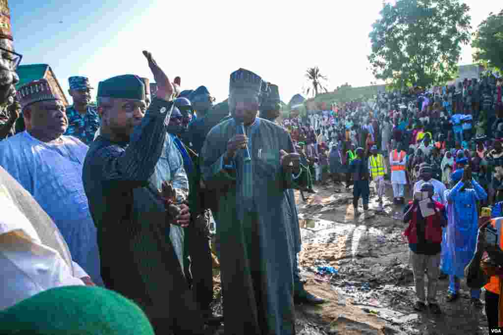 Mataimakin Shugaban Kasa Yemi Osinbanjo A Katsina Yayin da Yaje Jaje Kan Iftila&#39;in Ambaliyar Ruwa