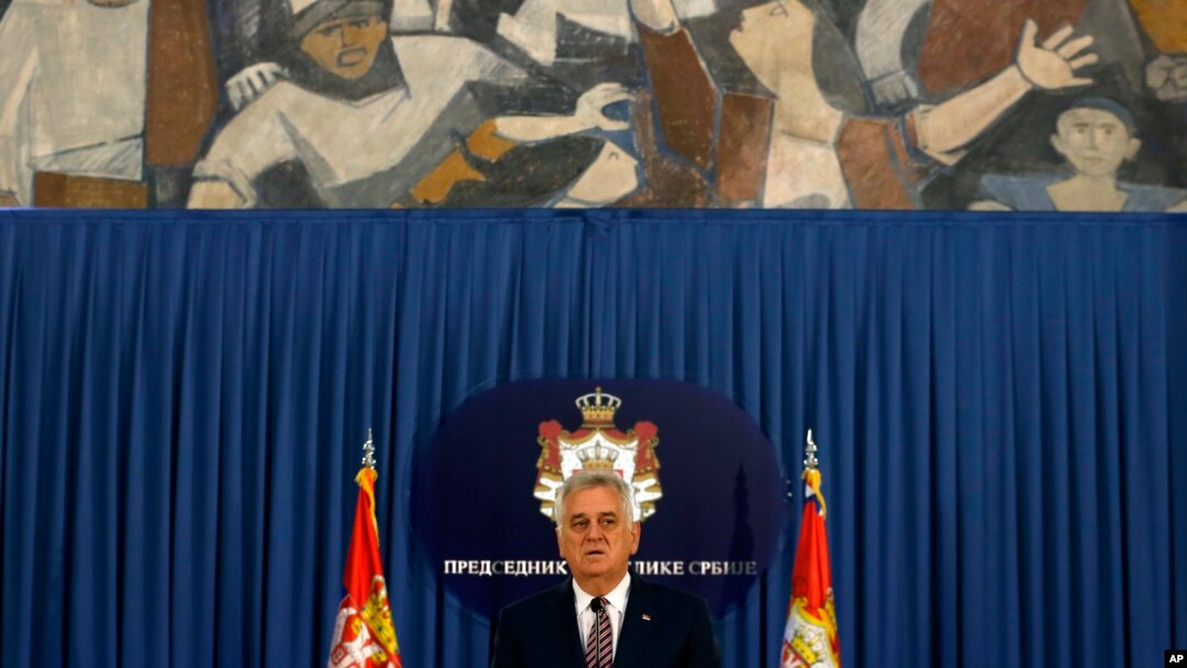 I predsednik u najavio trku za drugi mandat - Tomislav Nikolić, predsednik Srbije. (AP Photo/Darko Vojinovic)