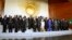Heads of the African States pose for a group picture in Addis Ababa, Ethiopia, January, 27, 2013, during the African Union Conference. 