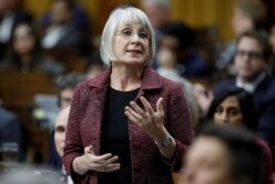 FILE - Canada's Minister of Health Patty Hajdu speaks in the House of Commons on Parliament Hill in Ottawa, Ontario, Canada, Dec. 10, 2019.
