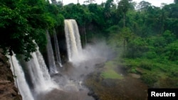 FILE - Ikom waterfall is seen in Nigeria's Delta region, July 16, 2007.