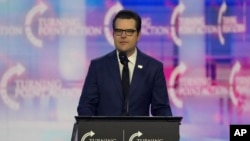 El excongresista republicano por Florida, Matt Gaetz, en un evento en Phoenix, el 22 de diciembre del 2024. (AP Foto/Rick Scuteri).