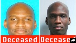 These images released by the FBI show photos of Aaron Alexis, who police believe was a gunman at the Washington Navy Yard shooting in Washington, Sept. 16, 2013, and who was killed after he fired on a police officer.