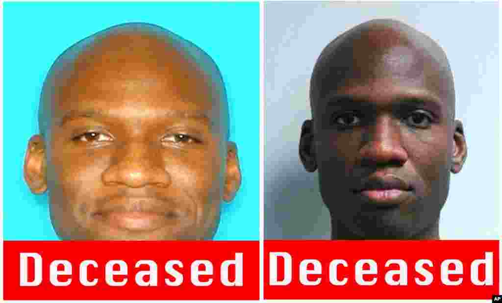 გამოძიების ფედერალური ბიუროს მიერ გამოქვეყნებულ სირათებზე თავდასხმის ორგანიზებაში ეჭვმიტანილი არონ ალექსისი მოჩანს.&nbsp; მას შემდეგ რაც ალექსისმა პოლიციელს ესროლა, ძალოვანმა უწყებებმა მისი ლიკვიდაცია მოახდინეს.