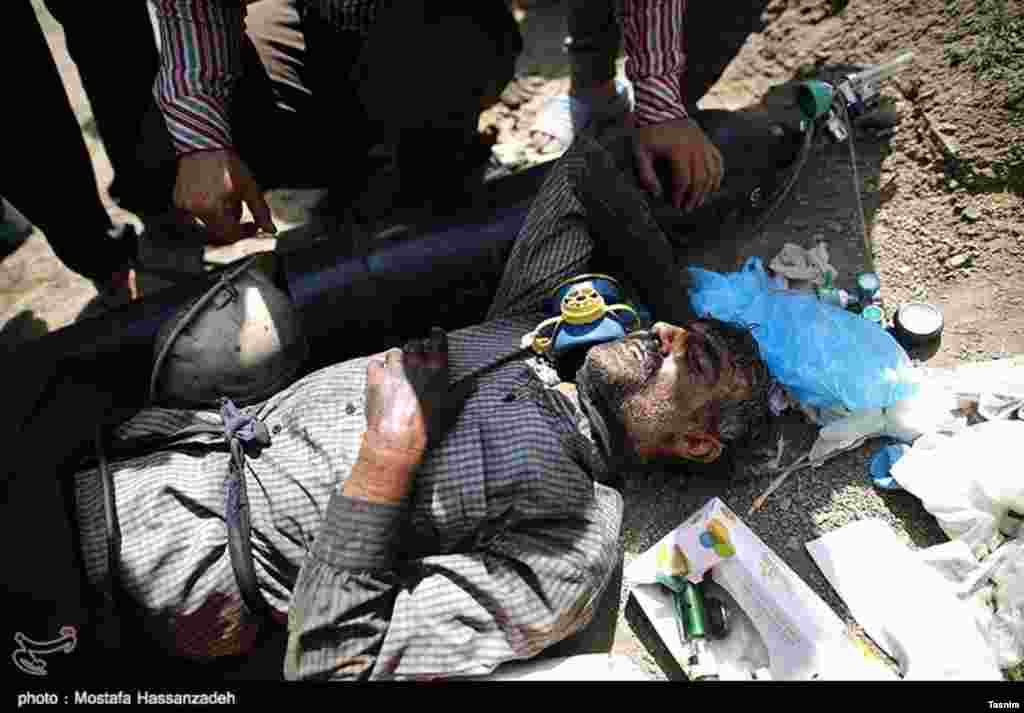 عکسی از انفجار روز چهارشنبه معدن آزادشهر استان گلستان. عکس: مصطفی حسن زاده