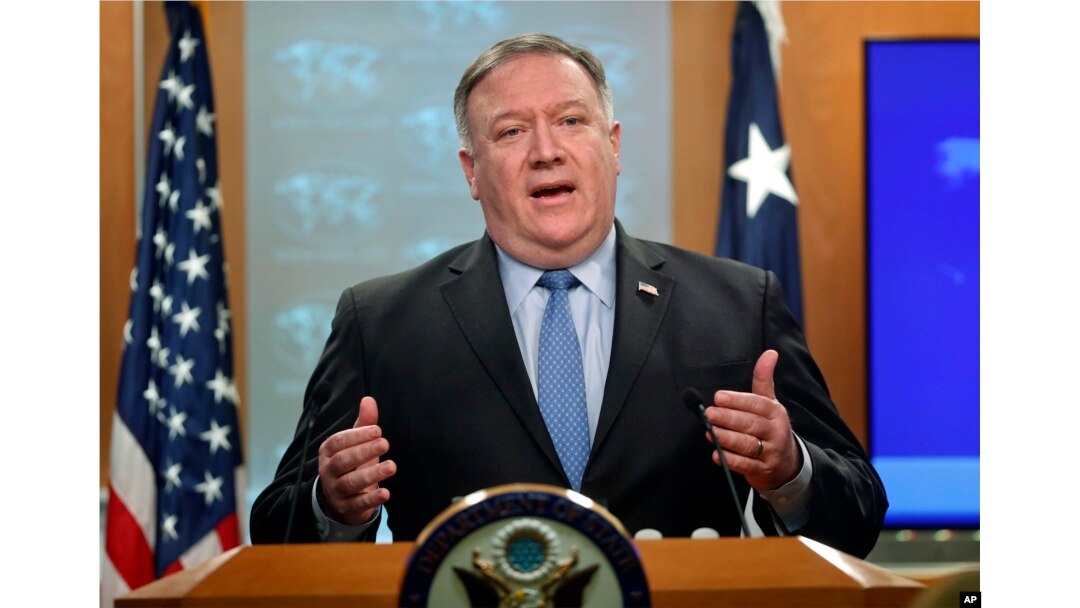Arhiva - Državni sekretar SAD Majk Pompeo govori na konferenciji za štampu u Stejt dipartmentu, u Vašingtonu, 20. novembra 2018.