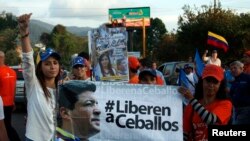 Ceballos está preso desde marzo de 2014 y se le juzga por rebelión y agavillamiento.