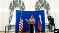 Пресс-конференция Виктории Нуланд в Спасо-Хаус, резиденции посла США в России