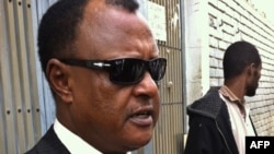 The defense lawyer for 24 people found guilty of terrorism in Ethiopia, Abebe Guta, talks to reporters on June 27, 2012 after a court in Addis Ababa found his clients guilty on charges of terrorism. 