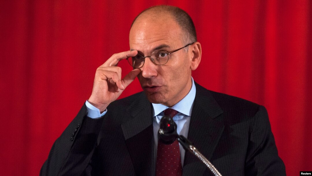 Italijanski premijer Enriko Leta na konferenciji za novinare na univerzitetu Kolumbija u Njujorku, 26. septembar 2013.