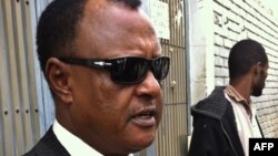 The defense lawyer for 24 people found guilty of terrorism in Ethiopia, Abebe Guta, talks to reporters on June 27, 2012 after a court in Addis Ababa found his clients guilty on charges of terrorism. 