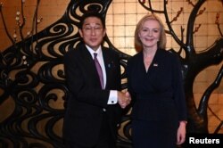 日本首相岸田文雄與英國新上任的首相卓慧思9月20日在紐約聯合國總部舉行會晤。